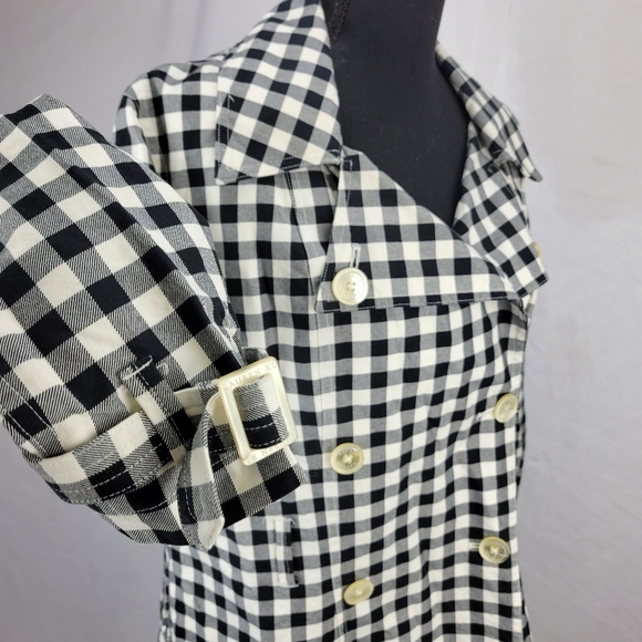 LAUREN RALPH LAUREN Black and White Checkered Double-Breasted Jacket Size Large - Picture 3 of 9